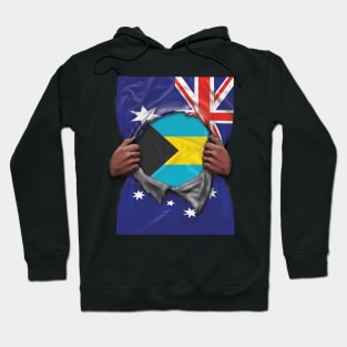 Bahamas Flag Australian Flag Ripped - Gift for Bahamian From Bahamas Hoodie